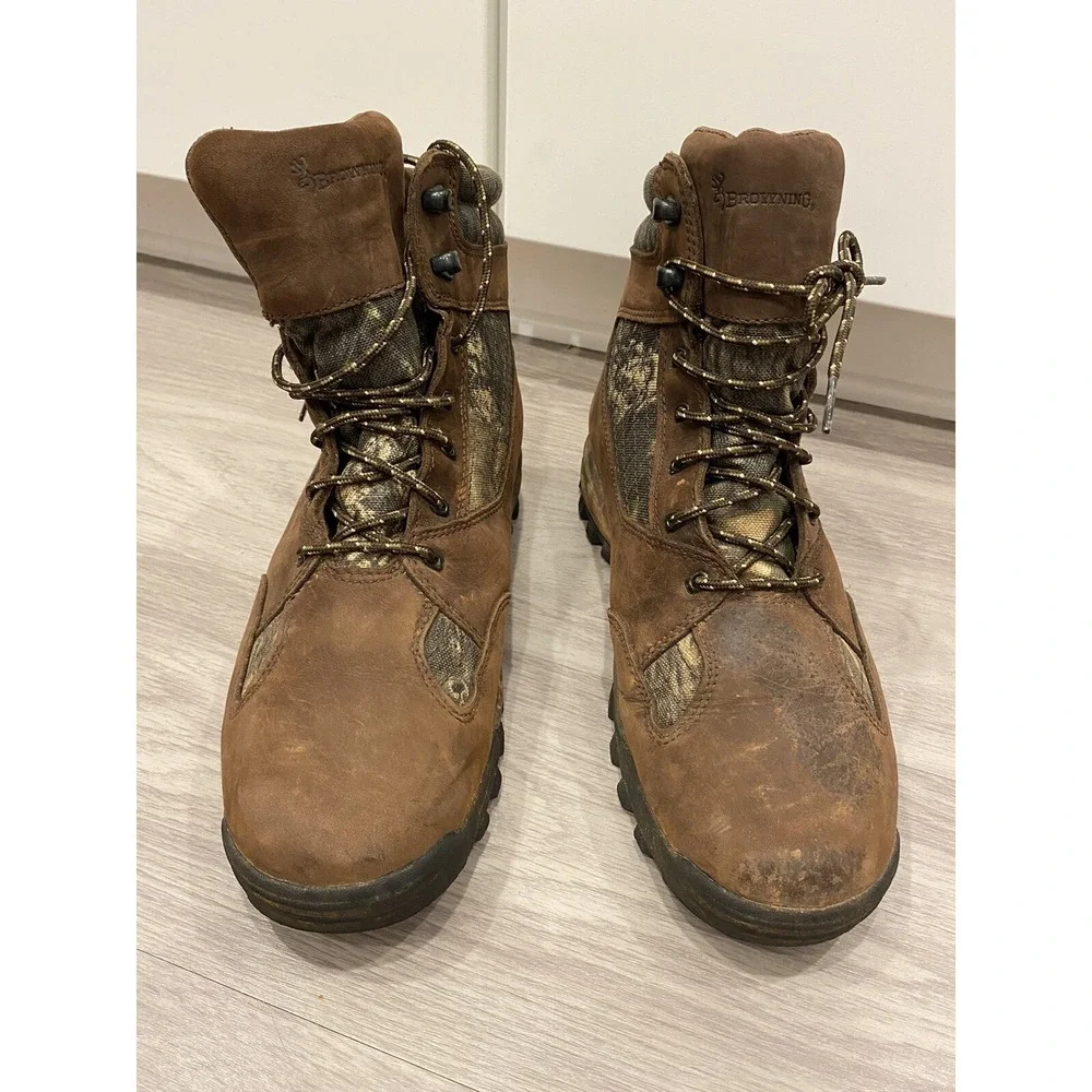 BROWNING Insulated Waterproof Hunting Boots Sz 10.5M GORE-TEX CAMO *Worn Once*‎
